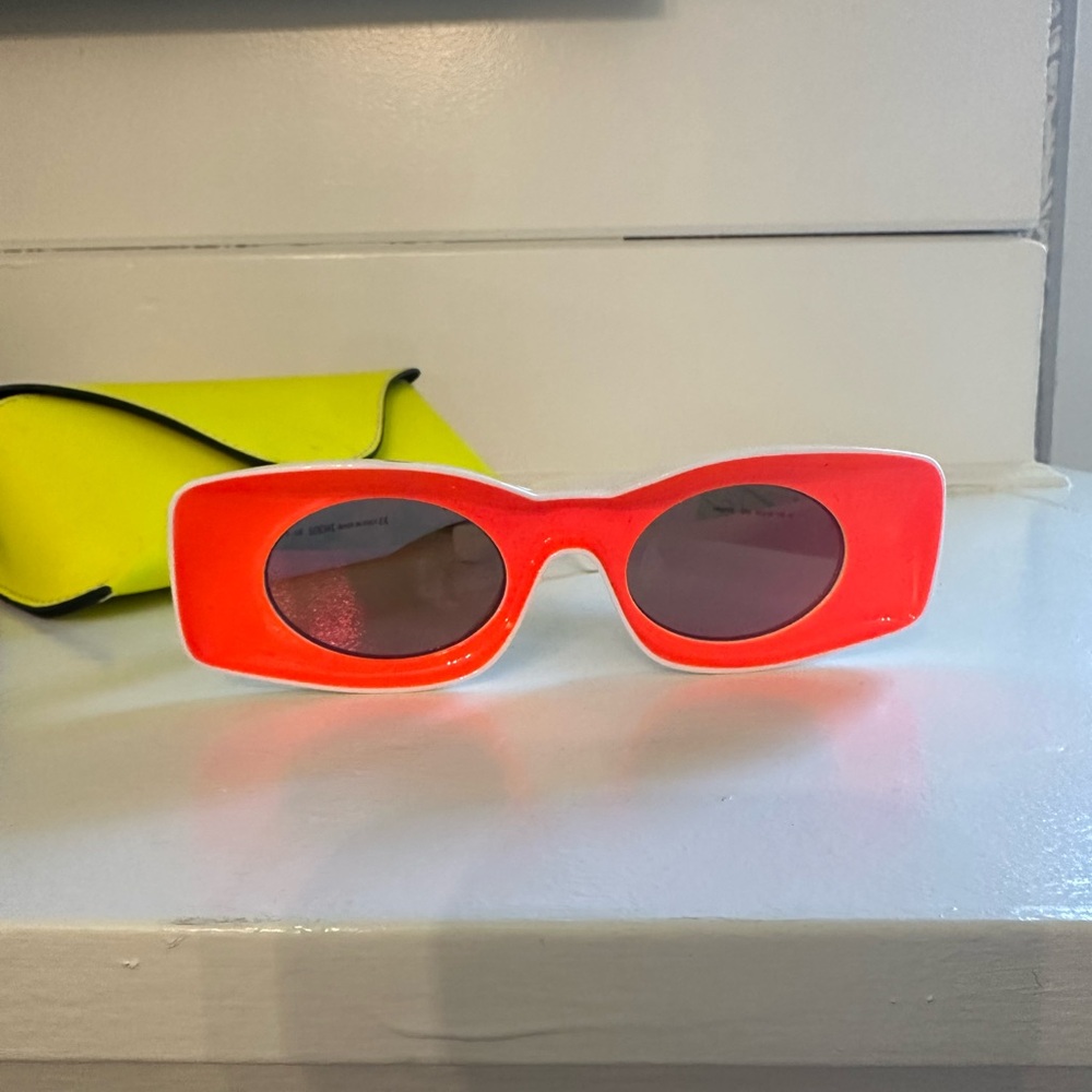Loewe Paula’s Ibiza Bright Orange and White Sunglasses